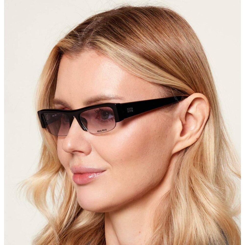 NEW MIU MIU MUB07S 16K04O SUNGLASSES BLACK WOMEN MU B07S, SMU B07